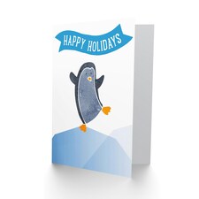 Holidays Ice Winter Penguin Christmas Card thumbnail 2