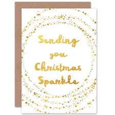 Gold Sparkle Christmas Card