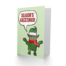 Cool Elf Season Cartoon Christmas Card thumbnail 2