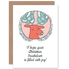Joy Filled Breakdown Cheeky Deer Christmas Card