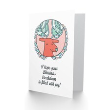 Joy Filled Breakdown Cheeky Deer Christmas Card thumbnail 2