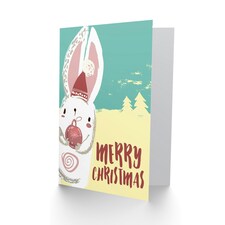 Merry Bauble Xmas Rabbit Christmas Card thumbnail 2