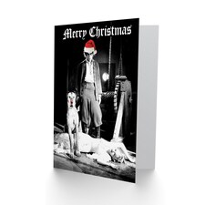 Xmas Karloff Baron Berghman Horror Fun Christmas Card thumbnail 2