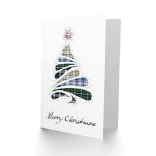 Xmas Merry Tartan Design Tree Scottish Christmas Card thumbnail 2