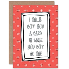 Red Stars Humour Funny Christmas Card