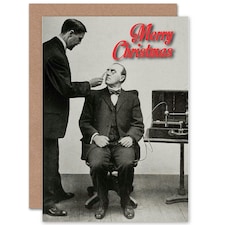Alternative Xmas Weird Electric Eye Test Christmas Card