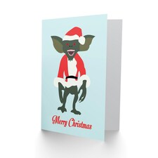 Xmas Merry Gremlin Santa Fun Present Christmas Card thumbnail 2
