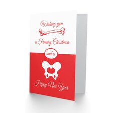 Merry Xmas Bone Hip Femur Theme Pun Fun Weird Christmas Card thumbnail 2