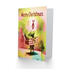Xmas Merry Bizarre Festive Fellow Present Christmas Card thumbnail 2