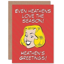 Heathen Love Season Funny Humour Christmas Card