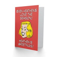 Heathen Love Season Funny Humour Christmas Card thumbnail 2