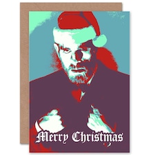Xmas Karloff Morgan Horror Funny Christmas Card