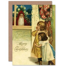 Alternative Xmas Merry Creepy Santa Christmas Card