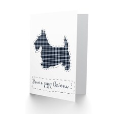Xmas Yappy Scottie Dog Christmas Card thumbnail 2