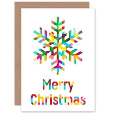 Xmas Trippy Snowflake Christmas Card