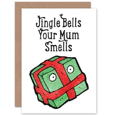 Merry Xmas Jingle Smells Fun Mum Christmas Card