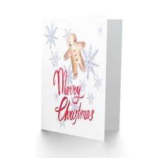 Xmas Cute Gingerbread Man Christmas Card thumbnail 2