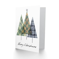 Xmas Merry Tartan Design Trees Scottish Christmas Card thumbnail 2