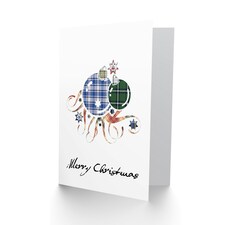 Xmas Merry Tartan Bauble Scottish Fun Christmas Card thumbnail 2