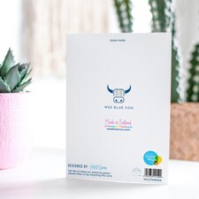 Cute Reindeer Deer in Winter Mist Pink Christmas Mum Card thumbnail 3