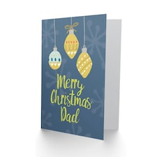 Baubles Snowflakes For Dad Christmas Card thumbnail 2