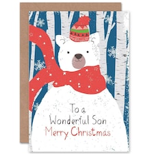 Wonderful Polar Bear Christmas Son Card