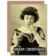 Oddball Xmas Nose Bulb Weird Bizarre Christmas Card
