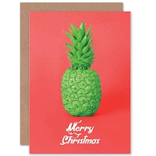 Xmas Pineapple Green Weird Christmas Card