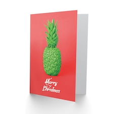 Xmas Pineapple Green Weird Christmas Card thumbnail 2