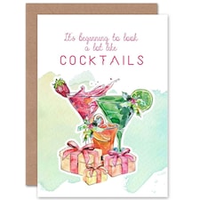It's Beginning To Look Like Cocktails Fun Drinks For Her Christmas Card