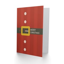 Santa Belt Buckle Cartoon Christmas Card thumbnail 2