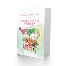 Spirits Warmest Wishes Alcohol Christmas Card thumbnail 2