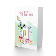 Prosecco -Ho-Ho-Ho Santa Alcohol Christmas Card thumbnail 2