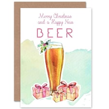 Pint And Gifts Happy New Beer Christmas Card