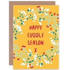 Happy Cuddle Season Wreath Christmas Card