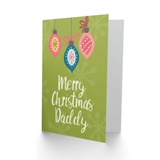 Green Xmas Baubles Merry Christmas Dad Card thumbnail 2