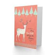 With Love Deer Wife Pun Christmas Card thumbnail 2