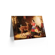 Merry Xmas Rudolph Visits House Christmas Card thumbnail 2