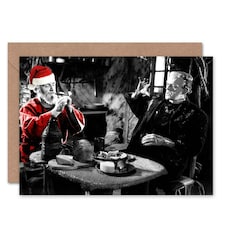 Xmas Karloff Frankenstein Monster Fun Christmas Card