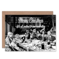 Xmas Cast Horror Film Fun Christmas Card