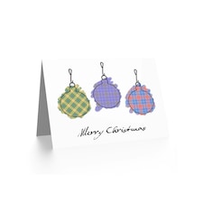 Xmas Merry Tree Baubles Tartan Christmas Card thumbnail 2