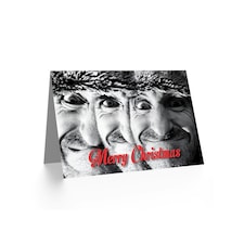 Alternative Xmas Weird Three Face Funny Christmas Card thumbnail 2