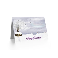 Xmas Santa House Merry Funny Christmas Card thumbnail 2