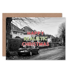 Alternative Realistic Xmas Dull Street Christmas Card