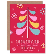 List Decreasing Funny Christmas Card