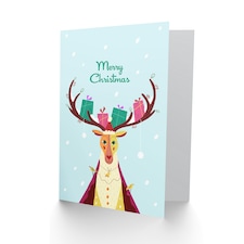 Stag with Gifts Presents Antlers Christmas Card thumbnail 2