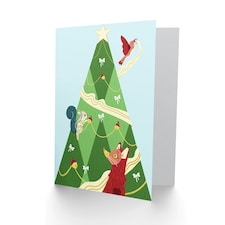 Cute Illustration Fox Christmas Card thumbnail 2