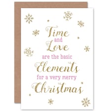 Basic Elements Time and Love Christmas Card