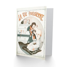 La Vie Parisienne Post War Magazine Cover Christmas Card thumbnail 2