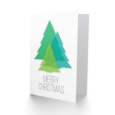 Xmas Three Trees Merry Fun Christmas Card thumbnail 2